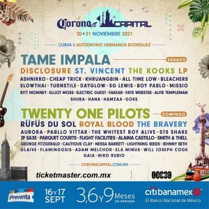 El lineup del Corona Capital crece: Sir Chloe, Yendry, Jvke y !!! (chk chk chk) se unen a la edición 2021 del festival