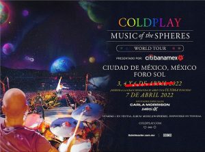 COLDPLAY anuncia cuarta y última fecha en la CDMX de su gira MUSIC OF THE SPHERES WORLD TOUR