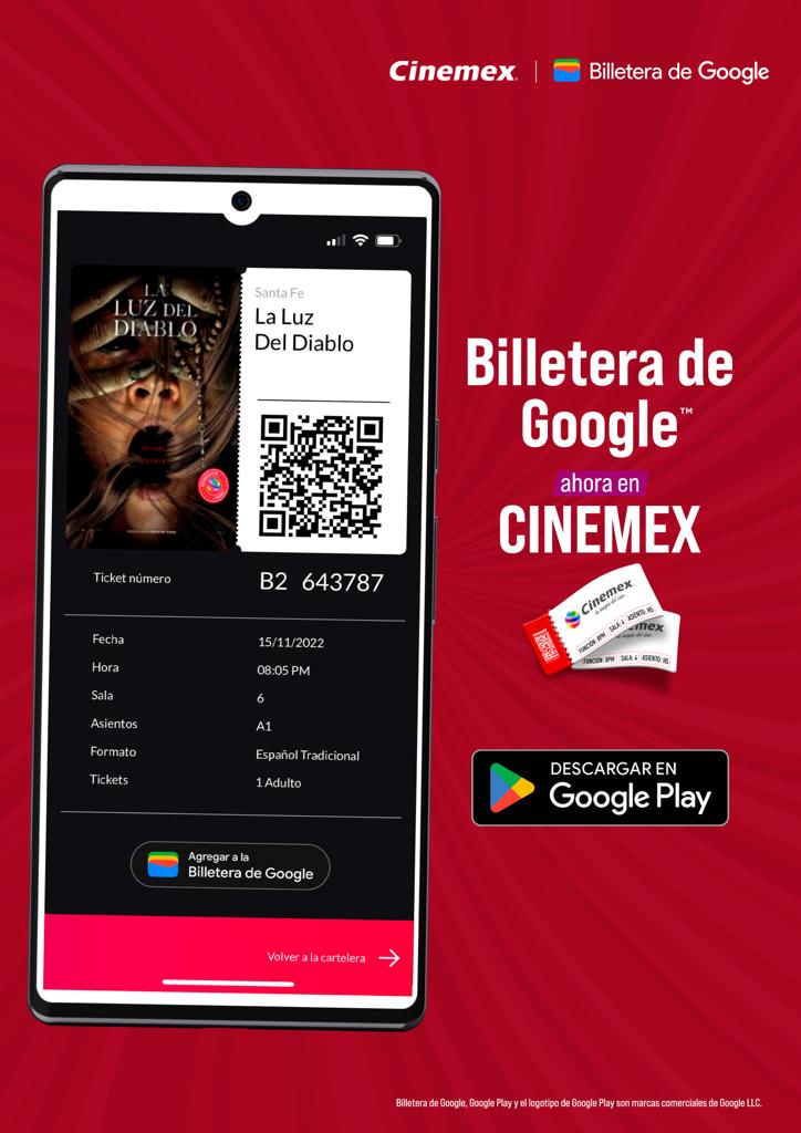 CINEMEX DA LA BIENVENIDA EN MÉXICO A LA BILLETERA DE GOOGLE