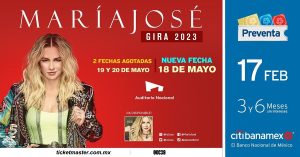 María José anuncia nuevas fechas en CDMX y Guadalajara
