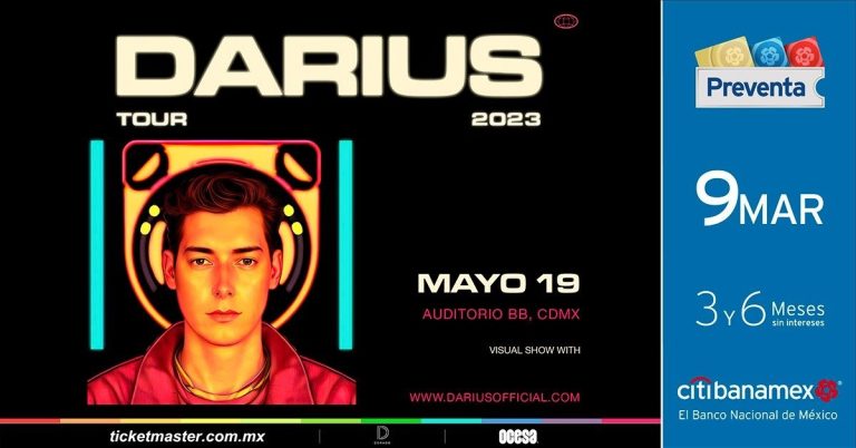 Darius vendrá a Ciudad de México con una envolvente experiencia visual y auditiva