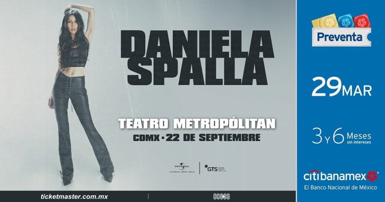Daniela Spalla ofrecerá un show memorable en Teatro Metropólitan