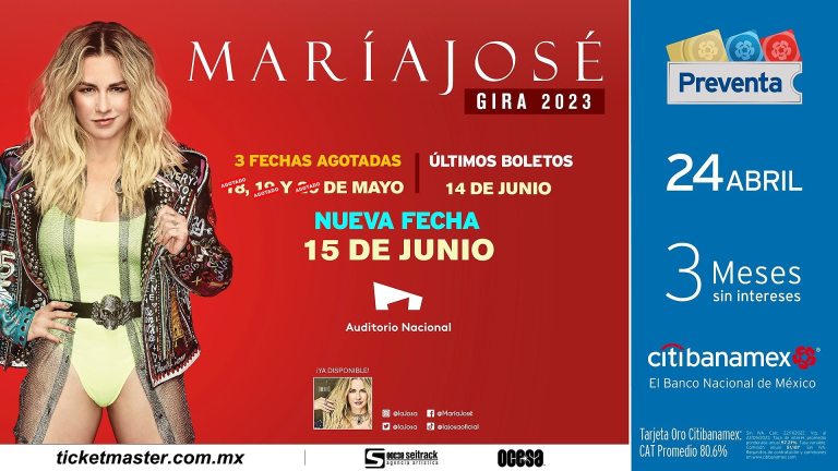 María José ofrecerá otro gran concierto en Auditorio Nacional