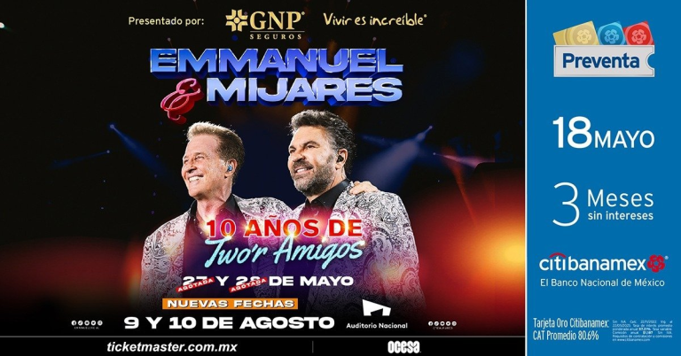 Emmanuel & Mijares complacen a sus fans con dos fechas más en CDMX