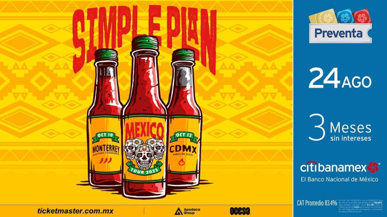 Simple Plan anuncia emocionantes conciertos en México para octubre