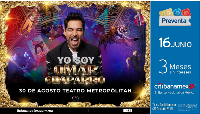 Omar Chaparro presentará un nuevo y divertido show en Ciudad de México