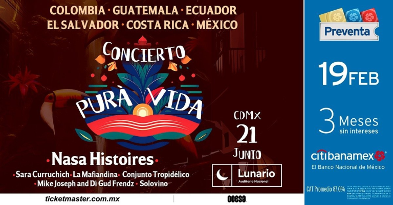 Pura Vida: Una noche de pasión y raíces latinas en el Lunario del Auditorio Nacional