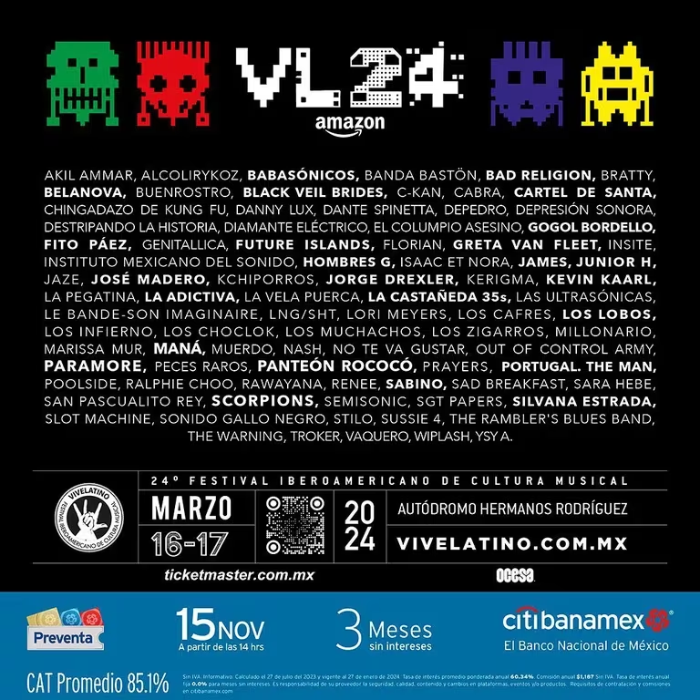 Comienza la cuenta regresiva para el Vive Latino 2024 presentado por Amazon