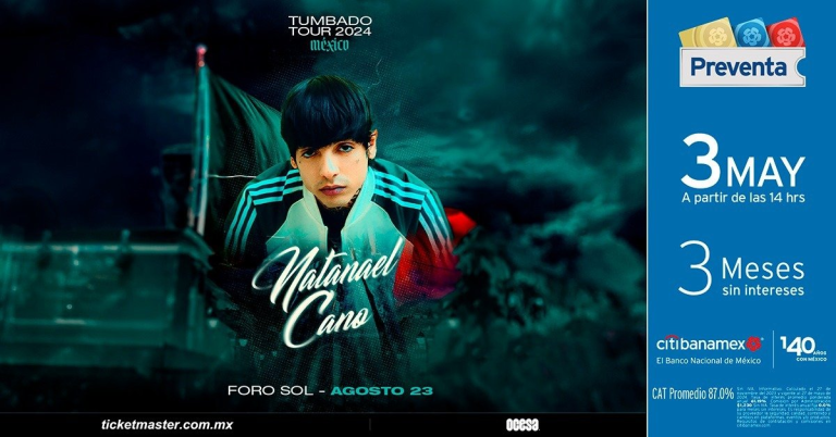 ¡NATANAEL CANO TRAERÁ SU TUMBADO TOUR 2024 AL FORO SOL!