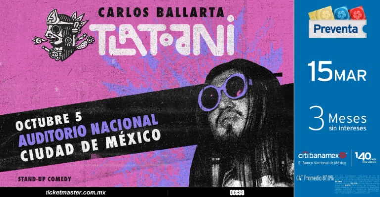 Carlos Ballarta anuncia show en Auditorio Nacional