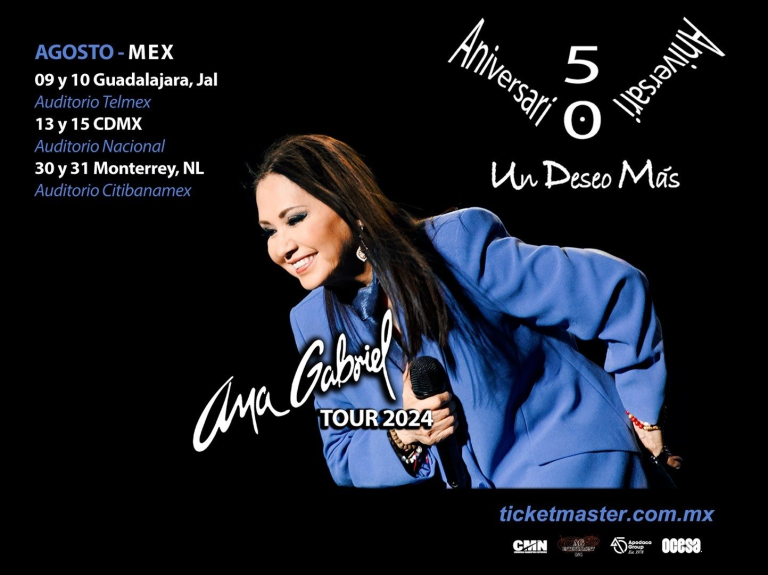 Ana Gabriel agrega seis shows a su gira Un Deseo Más