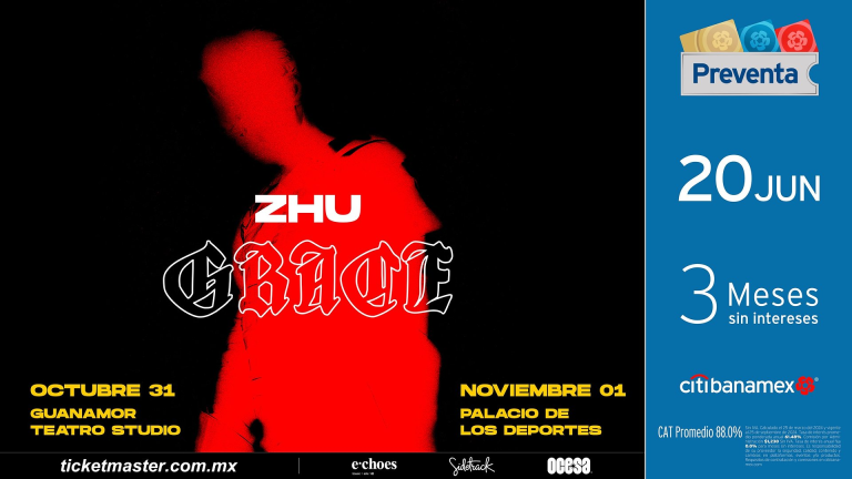 Zhu se presentará en Ciudad de México y Guadalajara