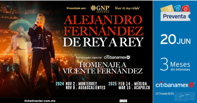 Alejandro Fernández extiende su gira en homenaje a Vicente Fernández