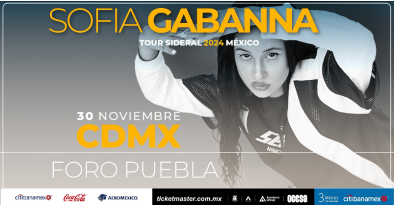 Sofía Gabanna la romperá en el Foro Puebla con su flow sideral