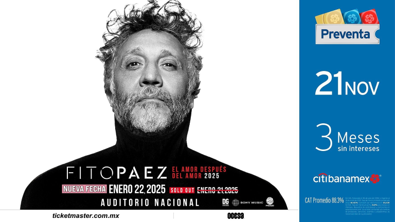 Fito Paez anuncia una fecha más en Auditorio Nacional