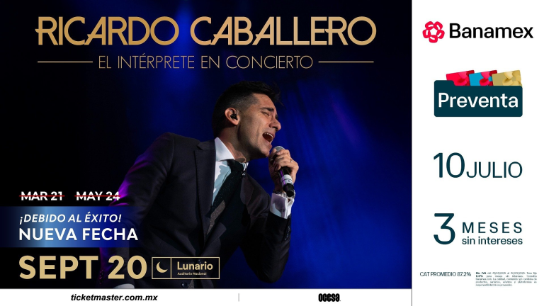 Ricardo Caballero presenta una tercera noche de bohemia este año en la Ciudad de México