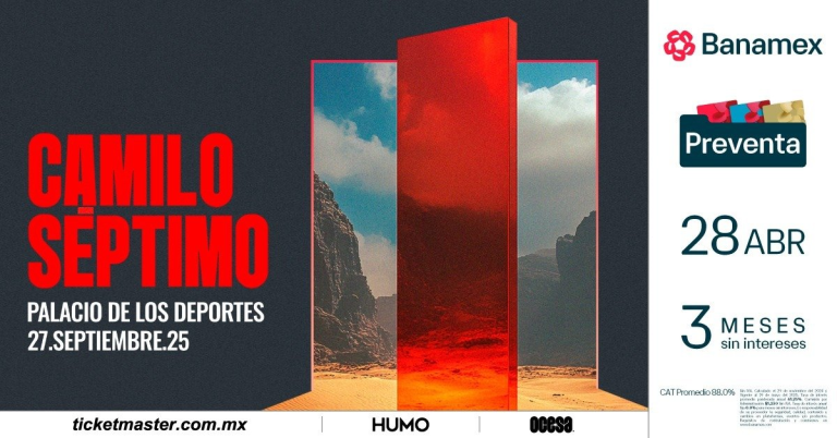 Camilo Séptimo anuncia concierto en Ciudad de México