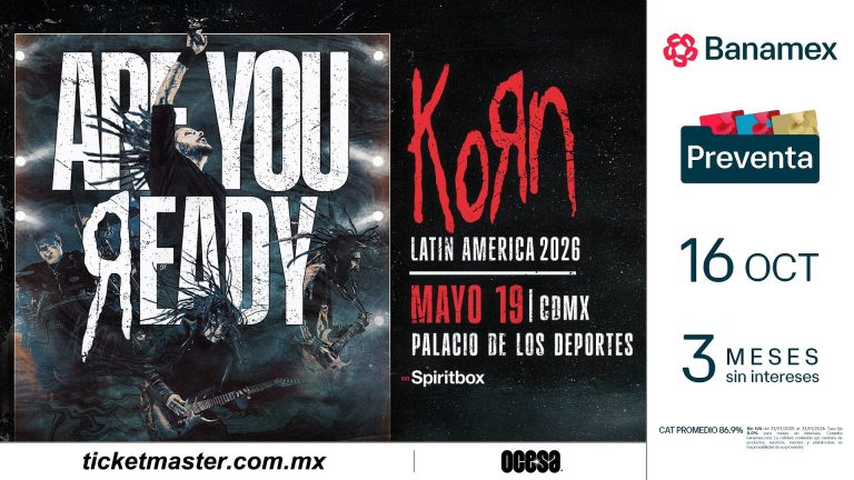 KoRn ofrecerá un show épico de una sola noche en la Ciudad de México como parte de su gira por América Latina