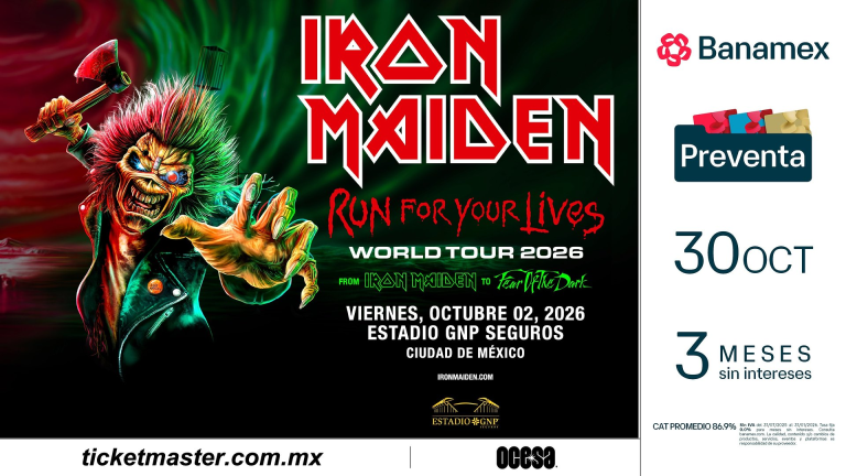 IRON MAIDEN TRAERÁ A MÉXICO SU ACLAMADA GIRA MUNDIAL RUN FOR YOUR LIVES POR SU 50 ANIVERSARIO