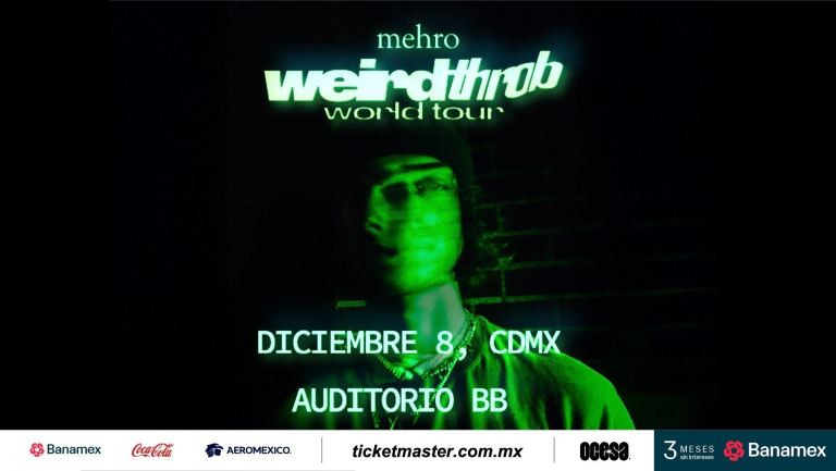 Mehro presentará su nuevo álbum WEIRDTHROB en vivo en el Auditorio BB en Ciudad de México