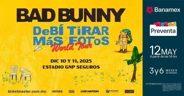 Bad Bunny reafirma su poder global con el esperado anuncio de su gira mundial DeBÍ TiRAR MáS FOToS World Tour